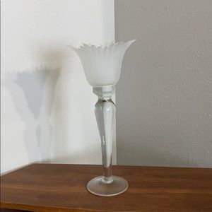 Frosted Glass candle holder